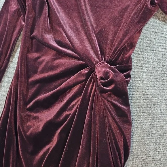 Antonio Melani Velvet Ruffle Dress Sz 4 - Picture 2 of 8